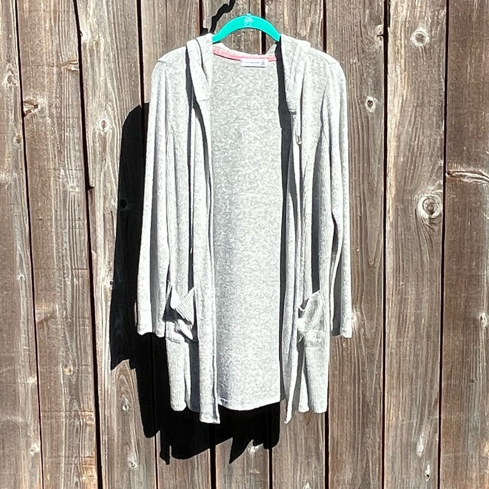 Retrology open hooded cardigan sweater size small